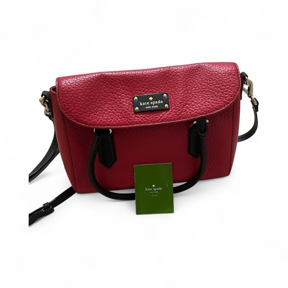 Kate Spade Cherry Red Pebbled Leather Satchel - Picture 2 of 5